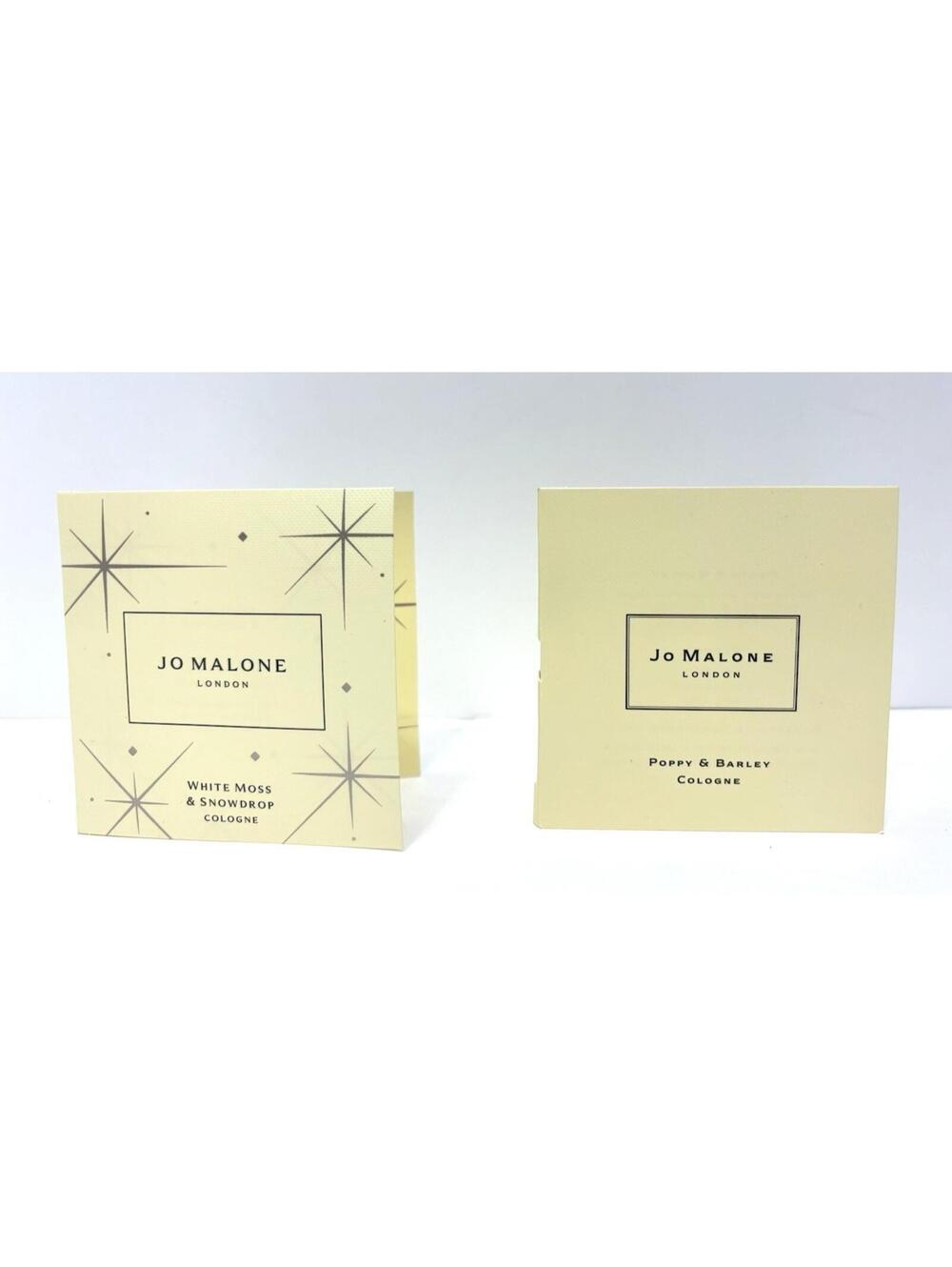 Jo Malone White Moss Snowdrop & Poppy Barley Cologne 1.5mL Travel Size Vial Duo